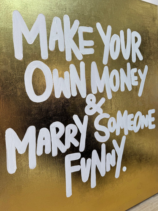 Personalised Foil Metallic Quote Canvas